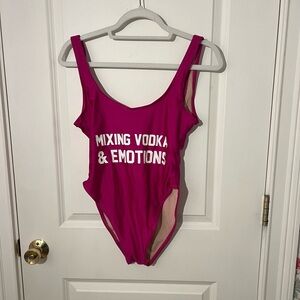 PRIVATE PARTY PINK ONE PIECE SWIM -